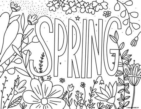 spring coloring pages   ideas  kids