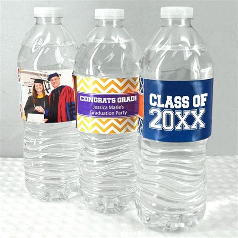 graduation water bottle labels set   bottle labels custom water bottle labels bottle