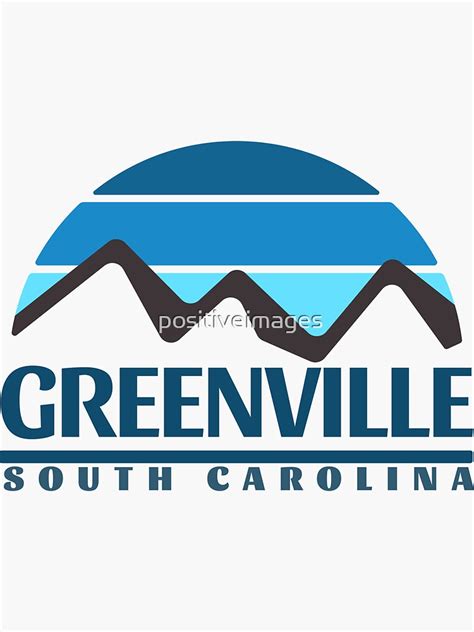 greenville south carolina sticker  sale  positiveimages redbubble