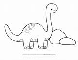 Brontosaurus sketch template