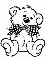 Bear Cute Teddy Coloring Pages Bears Roses Hearts Wallpapers sketch template