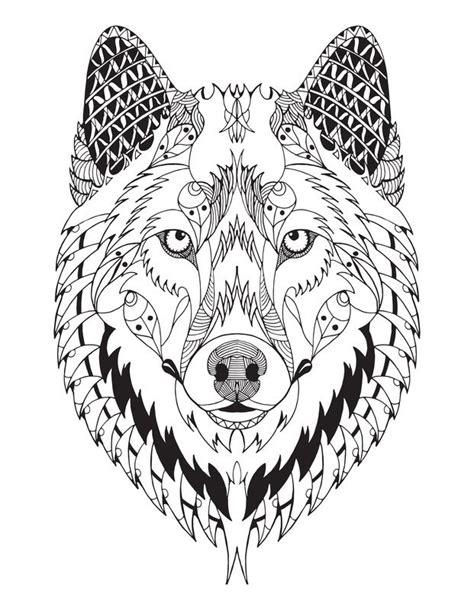 wolf head coloring pages