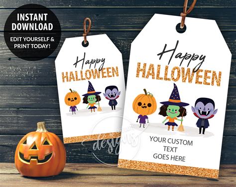 happy halloween gift tags printable