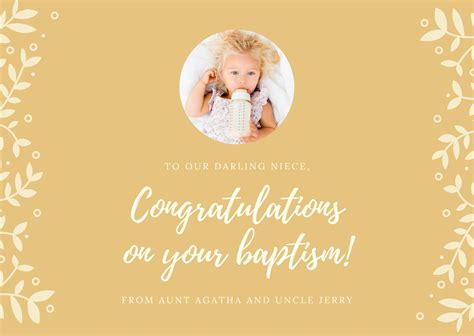 printable customizable baptism card templates canva