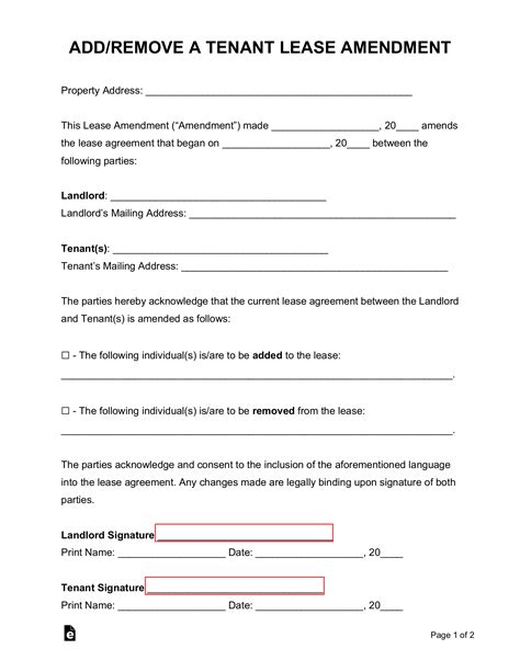 how to write a letter to remove name from lease printable form