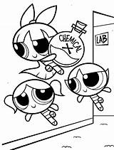 Powerpuff Coloring Girls Pages Part sketch template