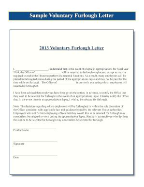 fillable  sample voluntary furlough letter fax email print