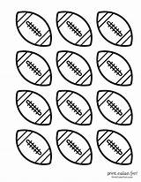 Football Footballs Small Coloring Printables Pages Printable Cake Party Toppers Print Color Decorations Visit Printcolorfun sketch template
