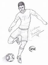 Ronaldo Coloring Pages Soccer Cristiano Draw Christiano Printable Kids Ball Getcolorings Color Print Step Football Getdrawings sketch template