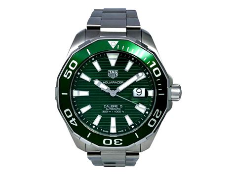 tag heuer aquaracer mm green calibre  waysba watchway luxury watches