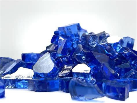 Element Fire Glass Cobalt Blue Reflective 1 4 Fire Glass 10lb Cobalt
