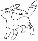 Umbreon Pokemon Eevee Evolutions sketch template