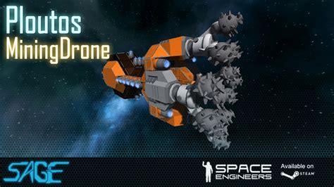 space engineers ploutos mining drone youtube