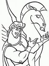 Coloring Hercules Pages Disney Colouring Pegasus Kids Sheets Adult Book Sheet Monster Choose Board Horse sketch template