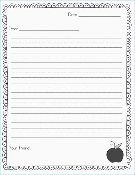 friendly letter template  grade  lessons   teach