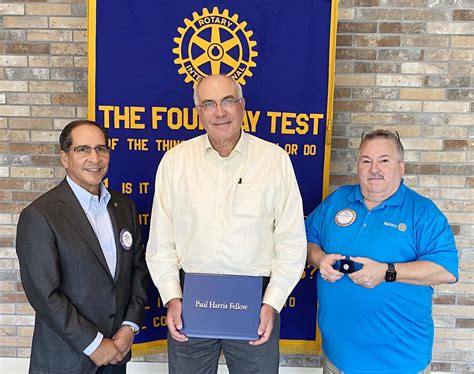 paul harris fellows recognized rotary club of north jackson