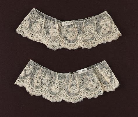 pair  bobbin lace sleeve ruffles museum  fine arts boston
