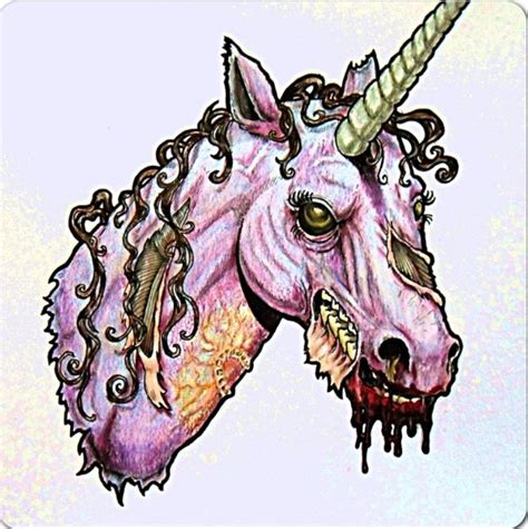 unicorn head unicorn art thug unicorn zombie drawings art drawings