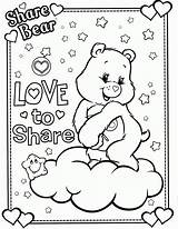 Coloring Care Bear Pages Bears Halloween Print Colouring Valentine Sheets Disney Ages Adult Cute Teddy Embroidery Printable Books Easter Birthday sketch template