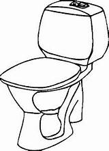Toilet Coloring Bathroom Pages sketch template
