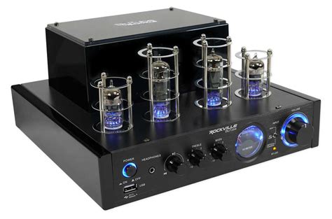 rockville tube amplifier amp bluetooth receiver  klipsch rp  speakers ebay