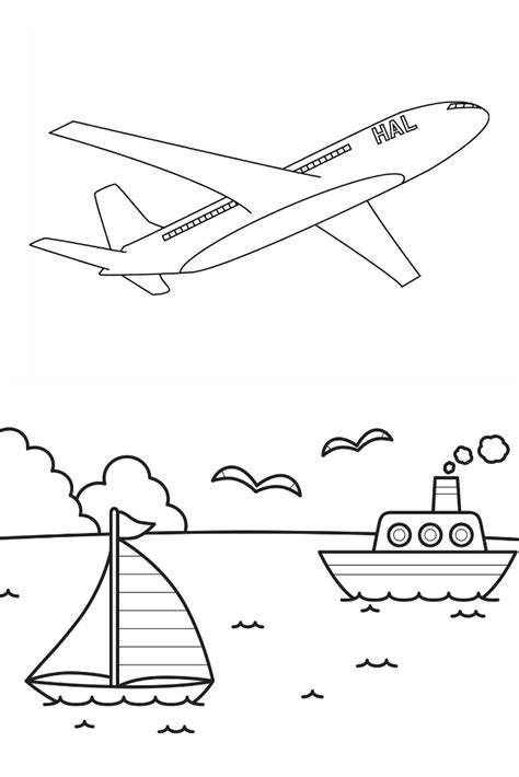 visit  collection   transportation coloring pages