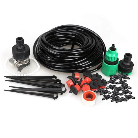 micro water drip irrigation system hose kit home greenhouse drip