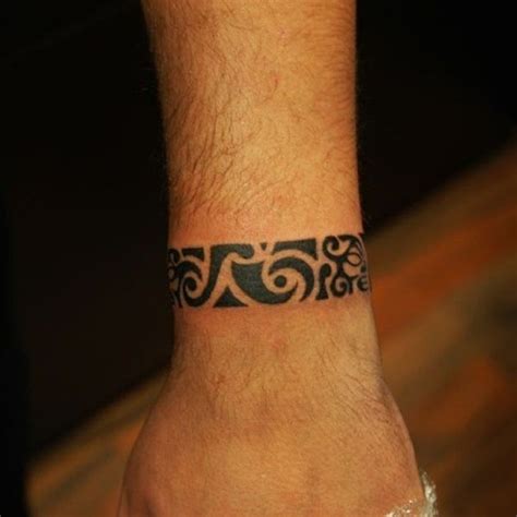 Attractive Tribal And Black Armband Tattoos For Men With