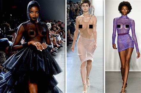 New York Fashion Week Models Flaunt Figures In Naked Dress Trend