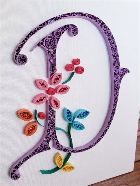 quilled paper art letter  etsy quilled paper art paper art
