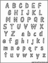 Alphabet Coloring Stencil Fun Pages Kids Printable sketch template
