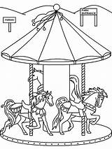 Amusement Carousel Ferris Getcolorings Steampunk Tocolor sketch template