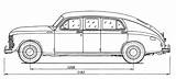Gaz Pobeda M20 Blueprints Limousine 1955 Clipart Car Limo Blueprint Clipground sketch template