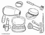 Makeup Coloring Pages Kit Printable Kids Adults Color Print sketch template