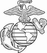 Usmc Emblem Semper Marines Fidelis Symbol Vectorified sketch template