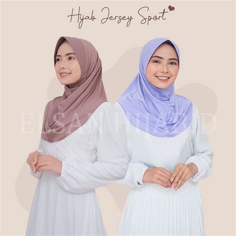 jual khimar instant hijab sport jersey premium grade  panjang menutup