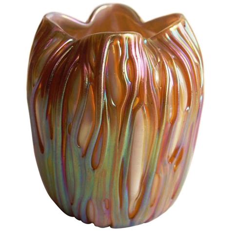 Loetz Art Nouveau Texas Vase At 1stdibs Art Nouveau Glass Sculpture