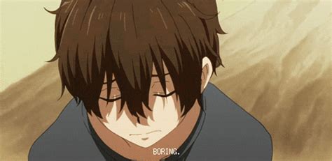 bored anime boy gif find share  giphy