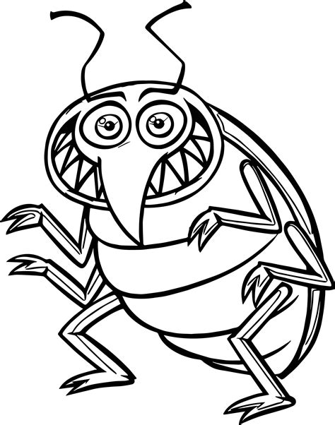 insect cartoon coloring page wecoloringpagecom