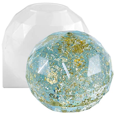 faceted sphere silicone resin mold large xmm funshowcase