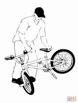 Bmx Coloring Pages Bike Whiplash Printable Riding Biker Template Bicycle Sheet Skateboard sketch template