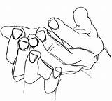Hands Drawing Cupped Coloring Pages Hand Outline Language Getdrawings Drawings Paintingvalley Place Color sketch template