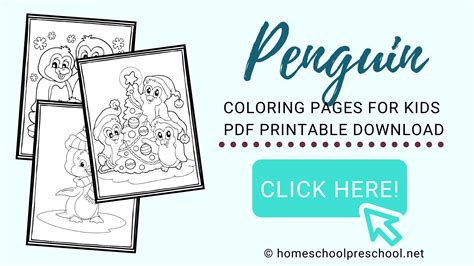 printable cute penguin coloring pages  kids