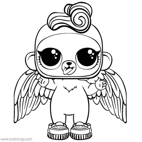 lol pets coloring pages bhaddie monkey xcoloringscom