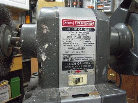 sears bench grinder   wiring diagram
