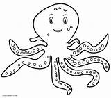 Octopus Coloring Kids Pages Printable Cartoon Drawing Easy Color Cool2bkids Drawings Getcolorings Getdrawings Sea Print Animal Draw sketch template