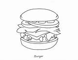 Coloring Foods Food Pages Healthy Junk Burger Kids Printable Drawing Hamburger Chicken Plate Color Computer Bacon Mexican Unhealthy Parts Worksheets sketch template