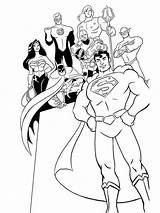 Pages Coloring Justice League Printable sketch template