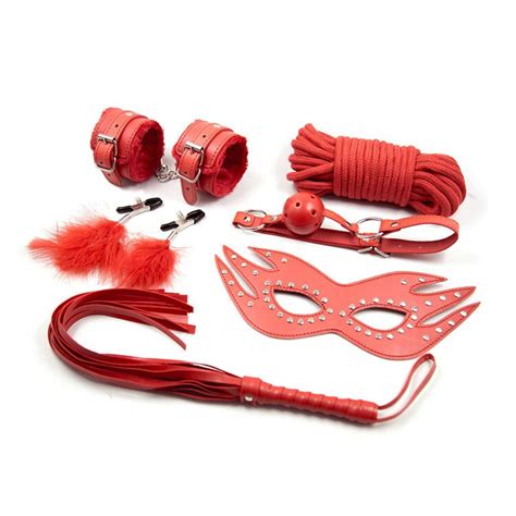6 in 1 pu wrist cuffs eye mask bondage erotic sex toy kits for sex