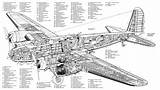 Cutaway Boeing Fortress Bomber Blueprints 17c B17 Blueprint Positions B17c Cutaways Smcars Cessna Fling Overall sketch template